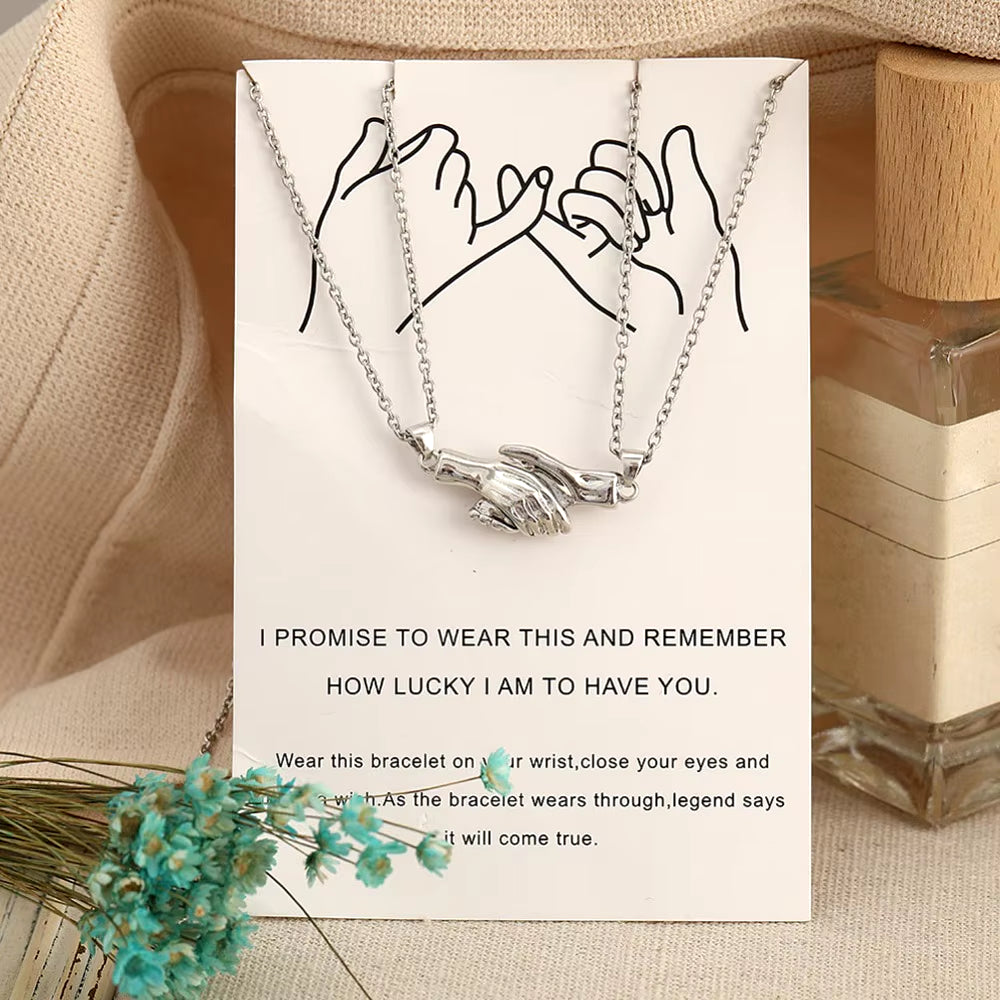 Hand-Holding Couples Necklace